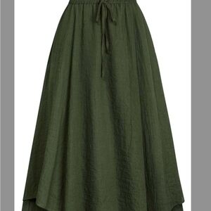 Elegant Forest Green Maxi Skirt 2XL